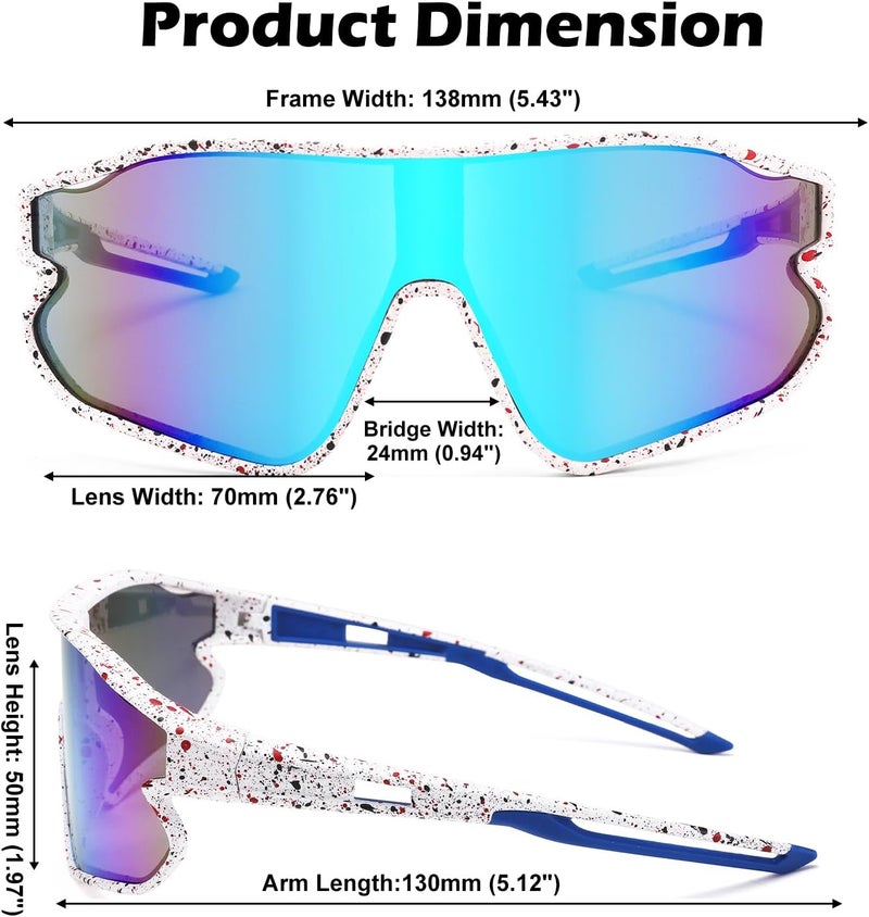 GLARDEFE Kids Baseball Sunglasses - Youth Baseball Sunglasses for Boys Girls - Sports Softball Shades Age 6-14 - Image 5